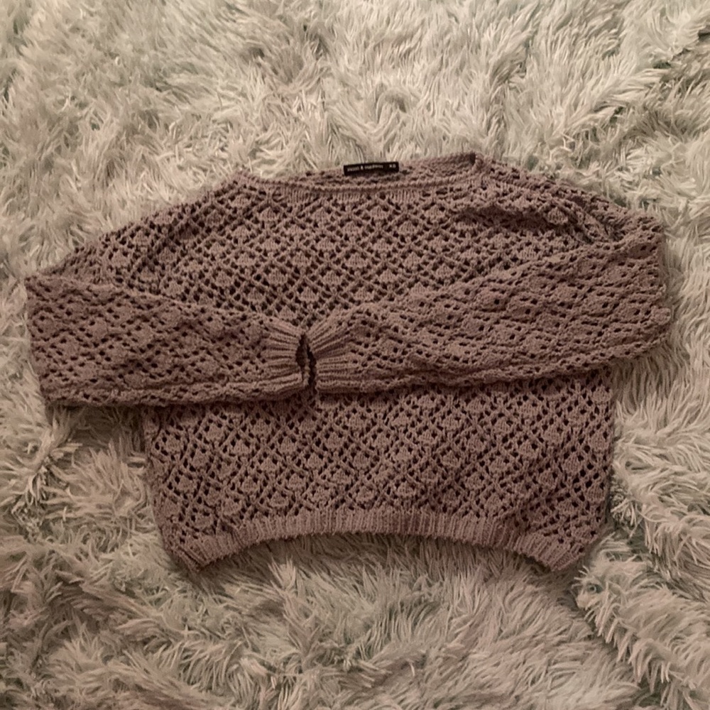 Cute Knit dark turquoise sweater top - Picture 3 of 5